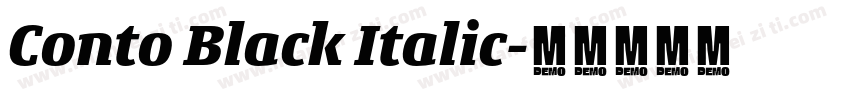 Conto Black Italic字体转换